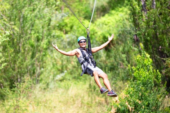 a man jumping in the air
