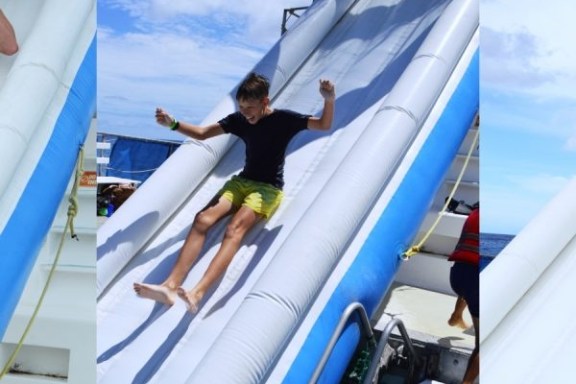 a group of people on a boat
