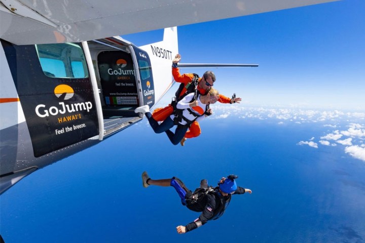 a man jumping in the air