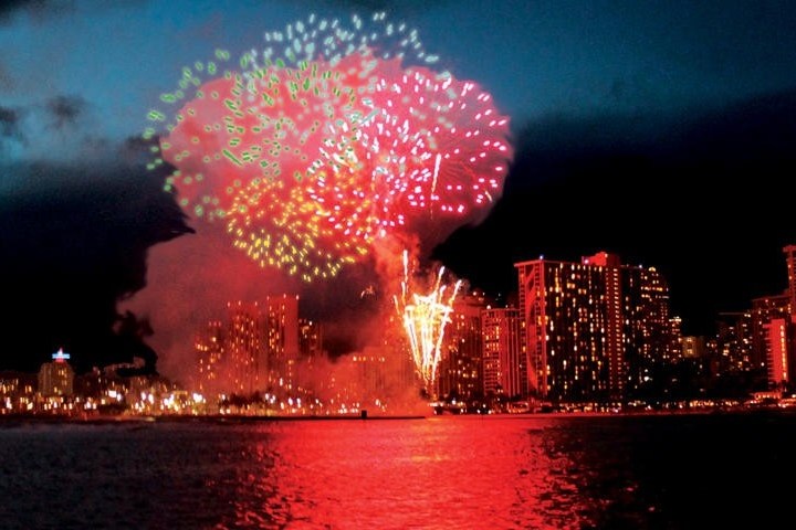 fireworks in the sky