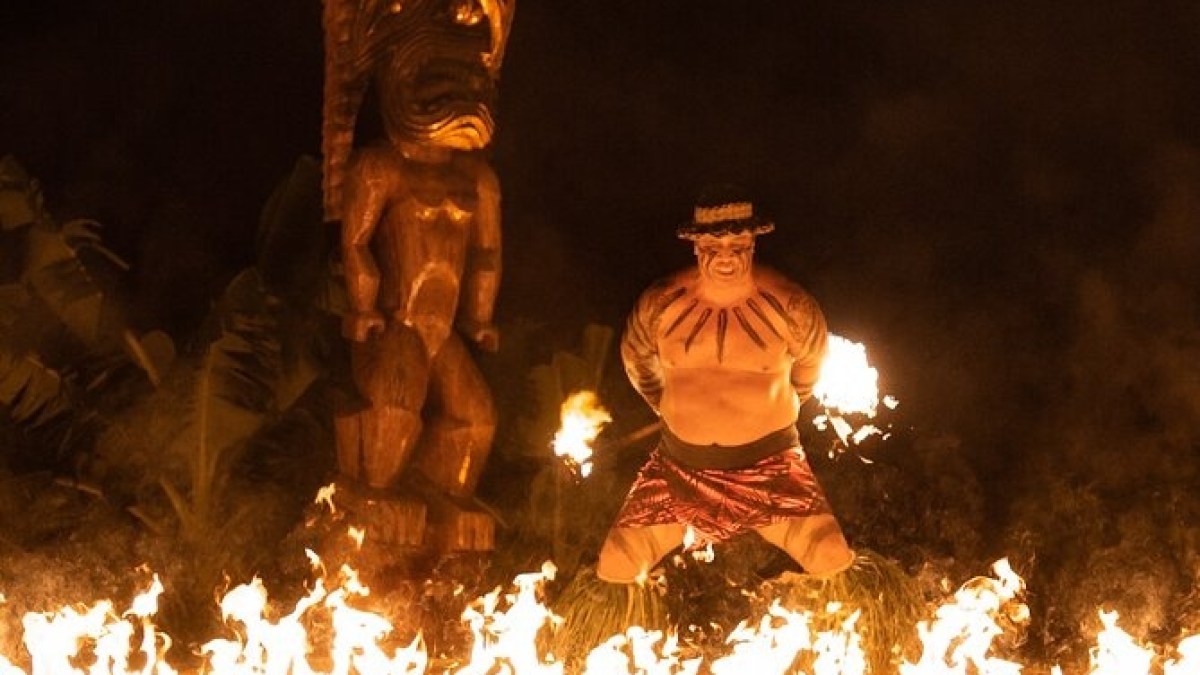 a building lit up at night