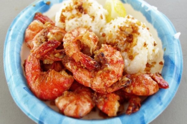 a plate full of food