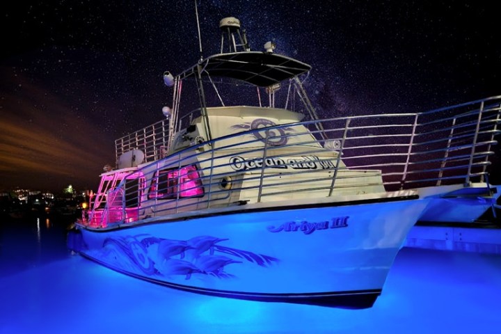 a small boat in a body of water