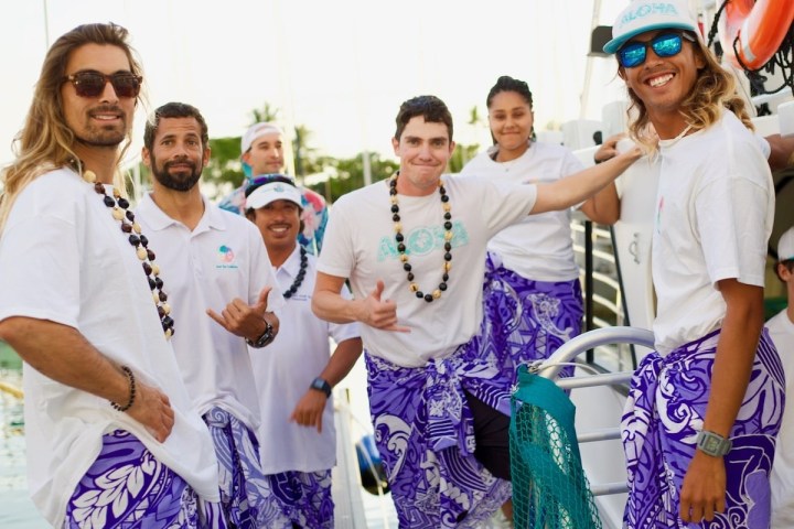a group of people posing for the camera