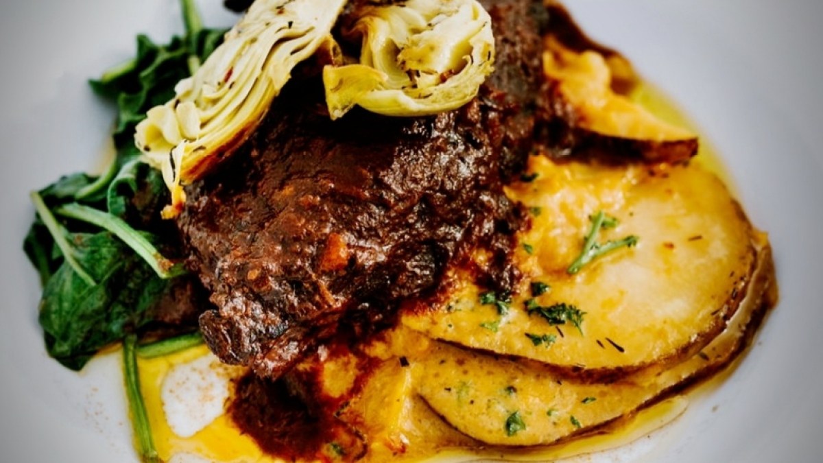 a piece of food on a plate