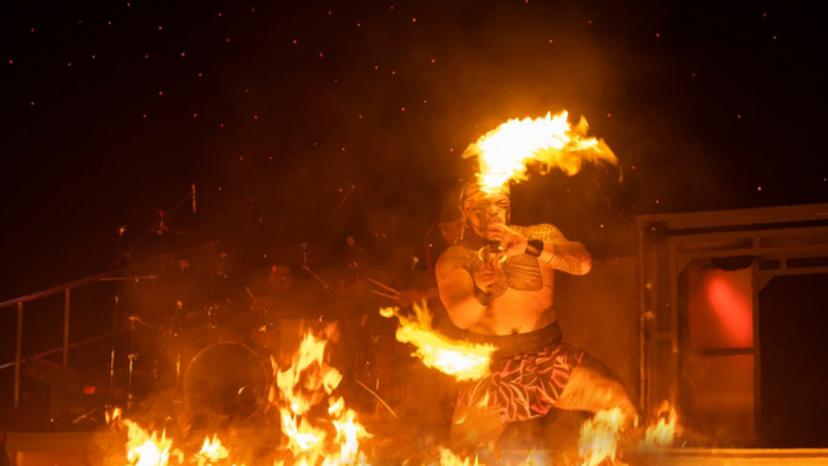 a person that is on fire