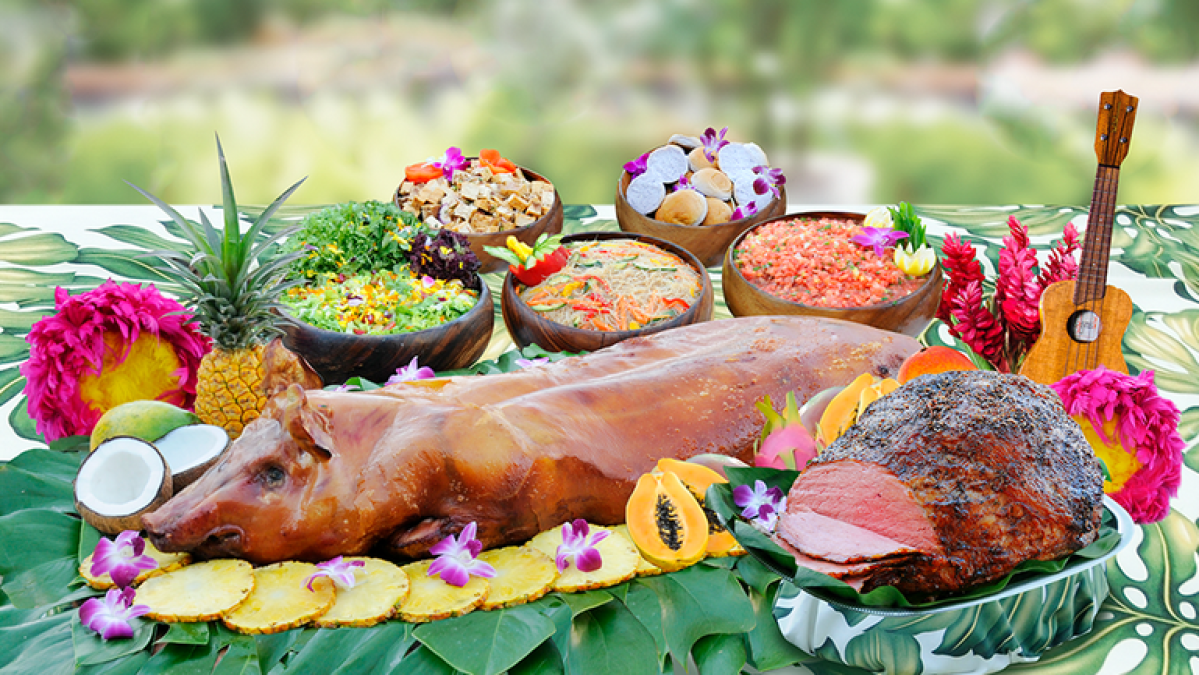 a bunch of food sitting on a table